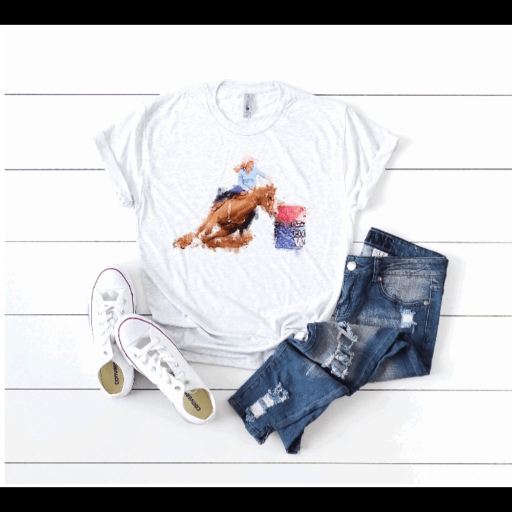 Barrel racer basic tee - Picture 2 of 3